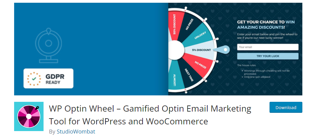 WP Optin Wheel gamification plugin WordPress